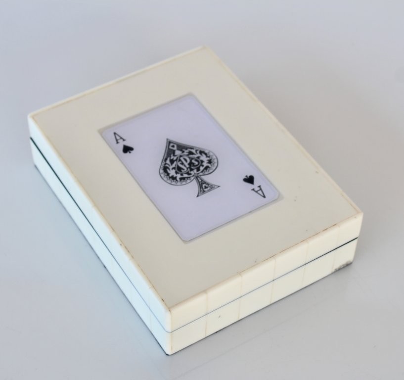 White Ace Double Card Box